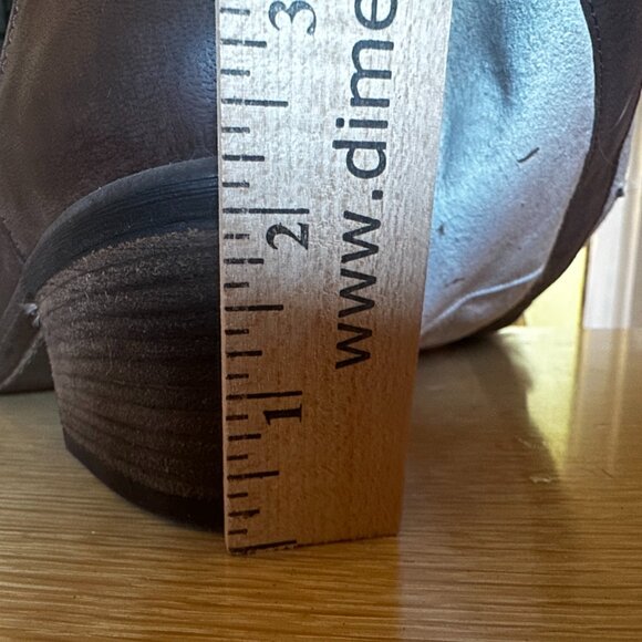 Donald J. Pliner Boots brown Leather foot genuine fur upper 8.5 y2k streetwear - Picture 12 of 12